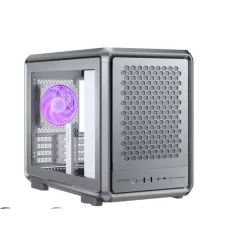  COOLER MASTER Ház Mini-ITX/Micro-ATX  MasterFrame 400 Mesh Silver, Tápegység nélkül, ezüst
