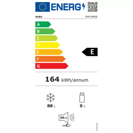 GABA GMR-88WE Egyajtós fagyasztószekrény, űrtartalom: 88L, Fehér