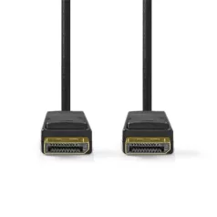   Nedis CCGL38010BK20 Displayport 2.1 kábel, 8K@60Hz, aranyozott csatlakozók, 2m