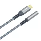 COLORWAY Adapter USB-C - 3.5 mm Female Audio, 14 cm, Szürke (CW-AD-CJ)