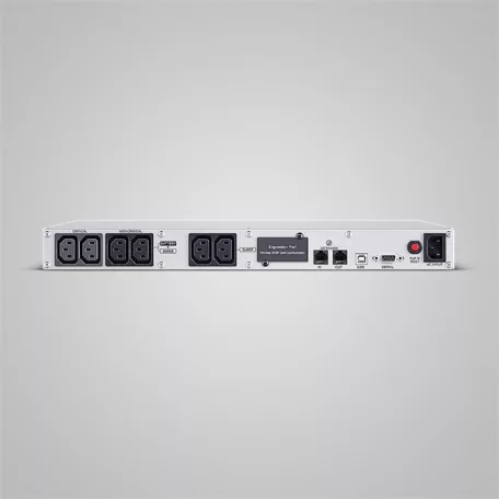 CYBERPOWER UPS, 6xC13,1xUSB 1500VA 900W Aktív PFC,tiszta színuszos szünetmentes,LINE-INTERAKTÍV, AVR,színes LCD, 1U rack