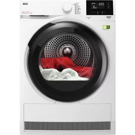 AEG TR8184E AbsoluteCare Hőszivattyús szárítógép, 8kg, Inverter motor, LED kijelző, Fehér
