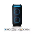 Lenco PA-210BK Bluetooth 5.3 bulihangszóró beépített világítással , TWS, 100W erősítővel, 2x mikrofon bemenet