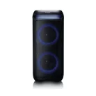 Lenco PA-210BK Bluetooth 5.3 bulihangszóró beépített világítással , TWS, 100W erősítővel, 2x mikrofon bemenet