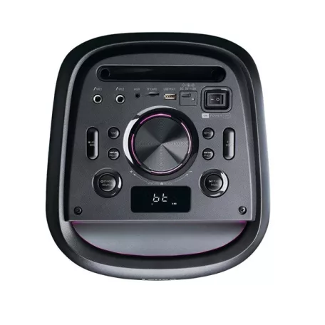 Lenco PA-210BK Bluetooth 5.3 bulihangszóró beépített világítással , TWS, 100W erősítővel, 2x mikrofon bemenet