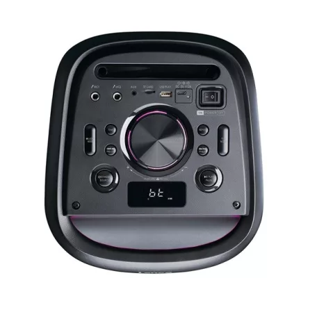 Lenco PA-210BK Bluetooth 5.3 bulihangszóró beépített világítással , TWS, 100W erősítővel, 2x mikrofon bemenet