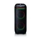 Lenco PA-210BK Bluetooth 5.3 bulihangszóró beépített világítással , TWS, 100W erősítővel, 2x mikrofon bemenet