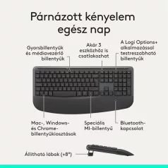   LOGITECH Billentyűzet + egér - MK880 Signature Comfort Plus Vezeték Nélküli Combo, HUN