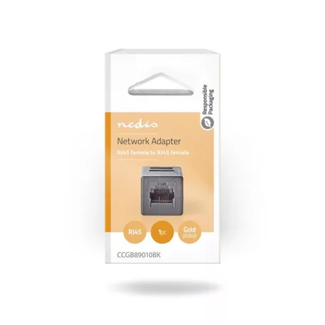 Nedis CCGB89010BK Cat5e / Cat6, RJ45 UTP toldó, ABS