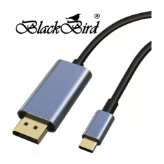   BLACKBIRD Kábel USB-C male to Displayport 1.4 male 2K/4K 2m, Fekete