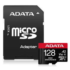   ADATA Memóriakártya MicroSDXC 128GB + Adapter ENDURANCE UHS-I A2 V30 (100/85)