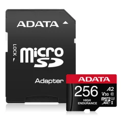   ADATA Memóriakártya MicroSDXC 256GB + Adapter ENDURANCE UHS-I A2 V30 (100/85)