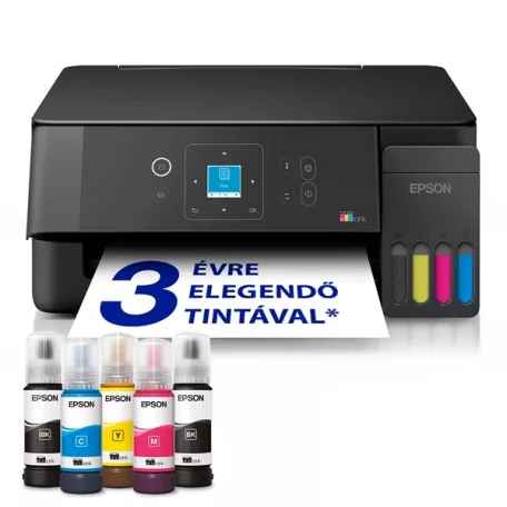 EPSON Tintasugaras nyomtató - EcoTank L3360 (A4, MFP, színes, 5760x1440 DPI, 33 lap/perc, USB/Wifi/Air Print)