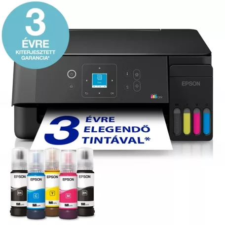 EPSON Tintasugaras nyomtató - EcoTank L3361 (A4, MFP, színes, 5760x1440 DPI, 33 lap/perc, USB/Wifi/Air Print)