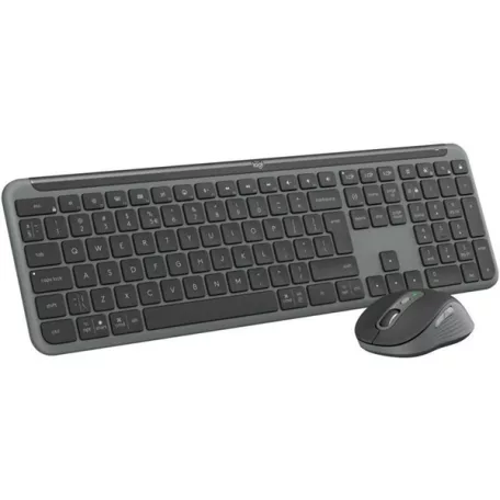 LOGITECH Billentyűzet + egér - MK950 Signature Slim Vezeték Nélküli Combo Grafitszürke, HUN (Festett)