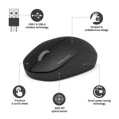 PORT DESIGNS Egér WIRELESS GRAPHITE