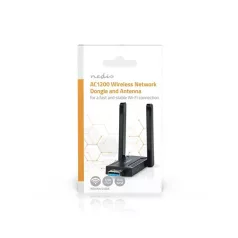   NEDIS WSNWA1210BK Wireless Adapter AC1200, 2.4/5 GHz (Dual Band), USB3.0, Wi-Fi 1200 Mbps, Windows 10/11