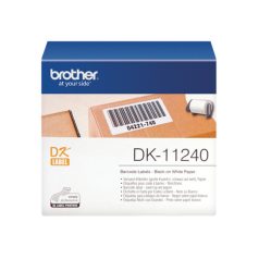   BROTHER Etikett címke DK-11240, 102mm x 51mm, Elővágott (stancolt), Fehér alapon fekete, 600 db