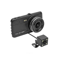   SAL DVR 300 Menetrögzítő kamera tolatókamerával DVR 300 kettős autó kamera,4 hüvelykes LCD full HD • WDR: széles dinamika-tartomány • LDWS: sávelhagyás  • FCWS: követési távolság