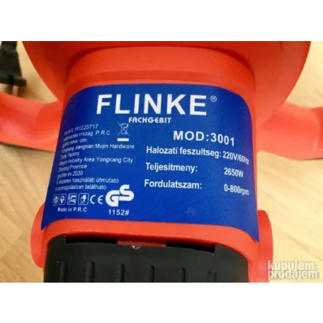 Flinke FK-3001 elektromos festékkeverő univerzális keverőgép, 2650W festék- és habarcskeverő, malterkeverő fk3001