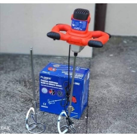 Flinke FK-3002 elektromos festékkeverő univerzális keverőgép, 2db keverő szárral 2650W festék- és habarcskeverő, malterkeverő fk3002
