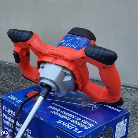 Flinke FK-3002 elektromos festékkeverő univerzális keverőgép, 2db keverő szárral 2650W festék- és habarcskeverő, malterkeverő fk3002