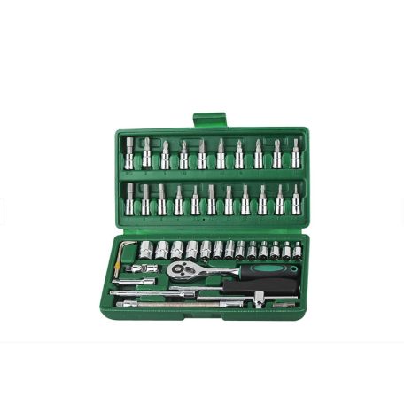 Flinke 46 részes racsnis szerszámkészlet tároló táskában