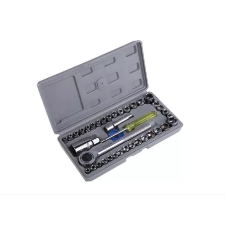 FLINKE 40 részes racsnis dugókulcs és csavarhúzó készlet, KROVA KÉSZLET