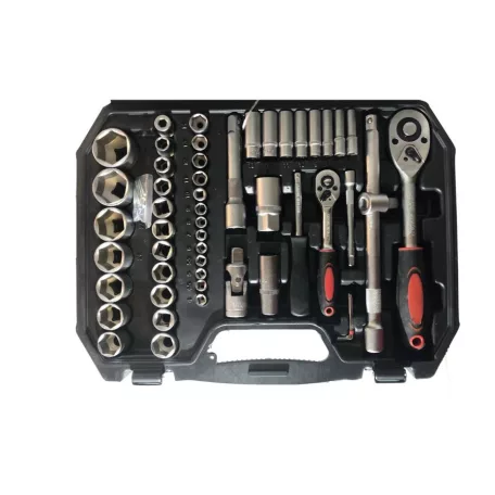 Flinke Möller 150 részes racsnis dugókulcs készlet műanyag hordtáskában - nagy krova készlet 2db hajtószárral 1/4" 1/2" var5807