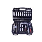 Flinke Möller 130 részes racsnis dugókulcs készlet műanyag hordtáskában - nagy krova készlet 2db hajtószárral 1/4" 1/2" var5807