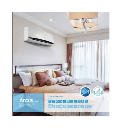 Panasonic Galanz arcus 09 oldalfali split klíma HŰTŐ-FŰTŐ A+ légkondícionáló csendes működés arcus09A+ 2,6KW