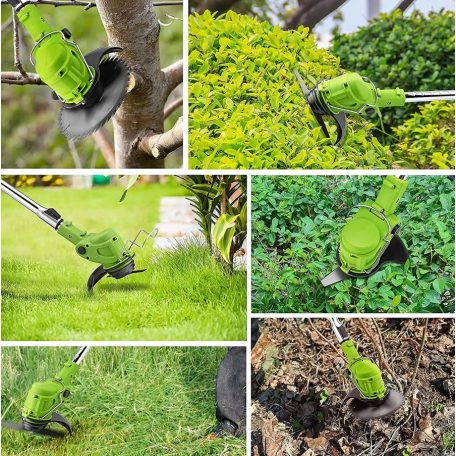 Flinke 88V Fűkasza 2db Akkuval 18 Részes Hayami ha-1030g akkus fűkasza és bozótvágó, elektromos fűkasza új típus 23cm vágási szélesség