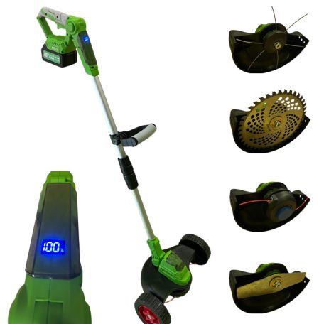 Flinke 88V Fűkasza 2db Akkuval 18 Részes Hayami ha-1030g akkus fűkasza és bozótvágó, elektromos fűkasza új típus 23cm vágási szélesség