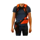 FLINKE EXTRA PÁRNÁZOTT fűkasza tartó öv, állítható, 75/125x80/113 cm, narancssárga és fekete pémium vállpánt Straus Prémium heveder fűkaszához, párnázott hám résszel