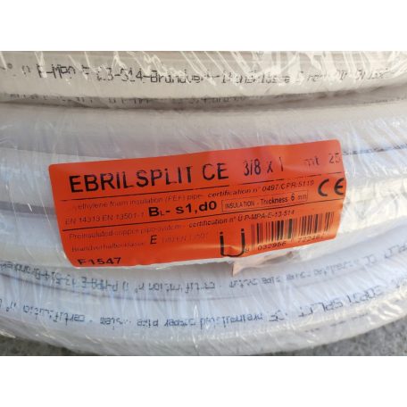 Hisense Szigetelt rézcső, 6 mm, (1/4") - 25 méter hosszú vegytiszta réz cső, az ár 1m-re vonatkozik nyomáspróbázott