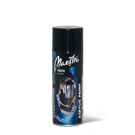 MAESTRO akrilfesték fekete RAL 9005 aeroszol