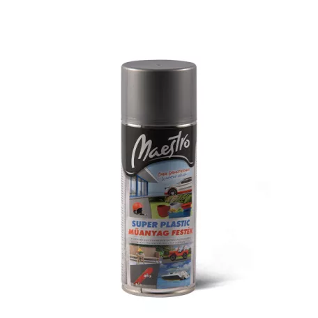 MAESTRO Super Plastic műanyagfesték ezüst aeroszol