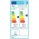 Midea mobil klíma MPPDB-12HRN7-QB6G1 3,5 kW, hűtő fűtős wifi-s hepa filter smart klíma, okos mobilklíma fűtésre is max 40nm-ig