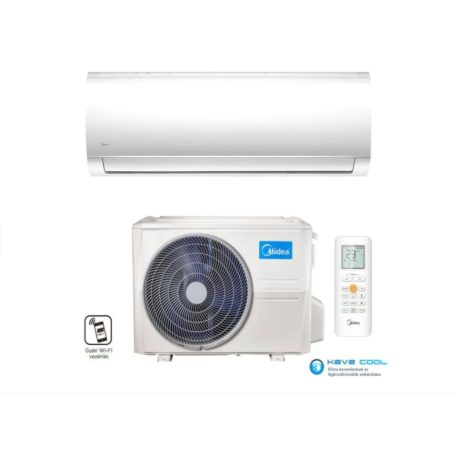 Midea MEX-12-SP all easy Pro oldalfali split klíma 4 évszak klíma fűtésre optimalzált kivitel cseptálca fűtés, ionizációs légtisztítás, és fertőtlenítés csendes működés WIFI R32