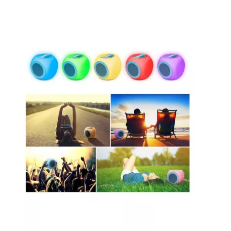 M.N.C CHILL CUBE Hordozható, vízálló, RGB led világítás Bluetooth hangszóró, multimédia lejátszó, BoomBox, Party hangfal bluetooth