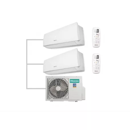 Hisense Energy Pro inverteres multisplit klíma szett QUAD kivitel 4db 3,5kw beltériegység 1db 10kw kültéri A+++ fűtésre optimalizált