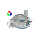 GLO RGB öntapadós led szalag távirányítóval 5 m  ip44 rgb3528led Színváltó táppal együtt 12v/5A 60w