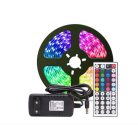 GLO RGB öntapadós led szalag távirányítóval 5m 44gombos rgb5050 led Színváltó táppal együtt 12v/5A 60w ip44