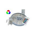 GLO RGB öntapadós led szalag távirányítóval 5 m  ip44 rgb5050 led Színváltó táppal együtt 12v/5A 60w
