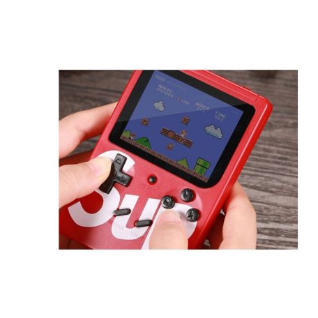 Retro kézi játékkonzol, 8 bit, 2,5" LCD, 400 integrált játék, AV kábel Sup Game box plus Retro játék (400 in 1) fehér super mario