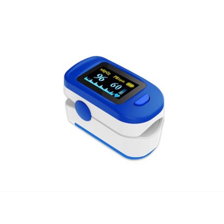 Pulzoximéter Redline FS20C, és pulzus mérő, OLED kijelző, felbontása 128*64, Kék/Fehér pulzoximéter
