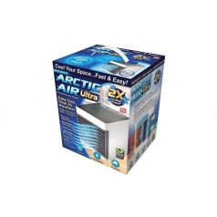   Artic Air hordozható mini léghűtő, 3 teljesítményfokozat, állítható levegőirány, 7 színű LED lámpa, USB csatlakozás, fehér/szürke