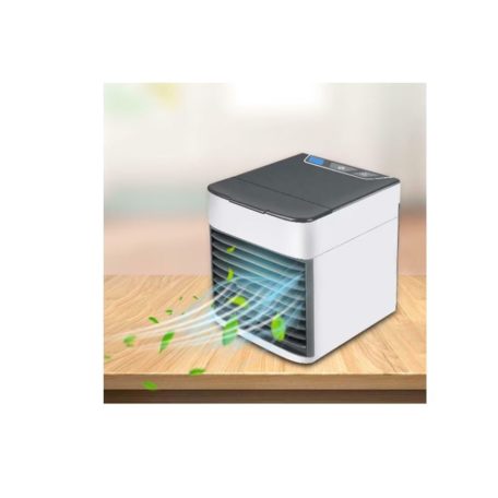 Artic Air Mini hordozható léghűtő, ARCTIC AIR COOLER DK-7048, 3 funkció (hűtés, párásítás, levegőtisztítás), 7 színes LED-es fény, USB-tápellátás, fehér