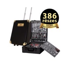   SWISS CRAFT Flinke szerszámkészlet 386 részes húzható fém szerszámos börönddel 386 részes racsnis szerszámkészlet, kofferrel