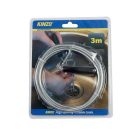 KINZO Lefolyó tisztító spirál 3m Fürdőszobai vagy a konyhai lefolyóban egyaránt használható KINZO lefolyó tisztító fém 3m